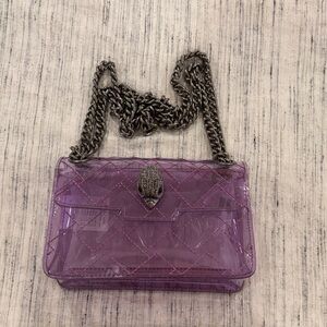 Kurt Geiger Lilac Quilted Chain Shoulder Bag